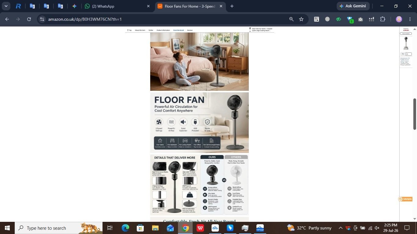 Amazon campaign performance detail — 156,124 impressions, AU$303.46 sales